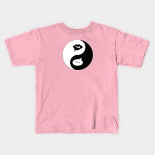 Think - Talk as Yin - Yang Kids T-Shirt